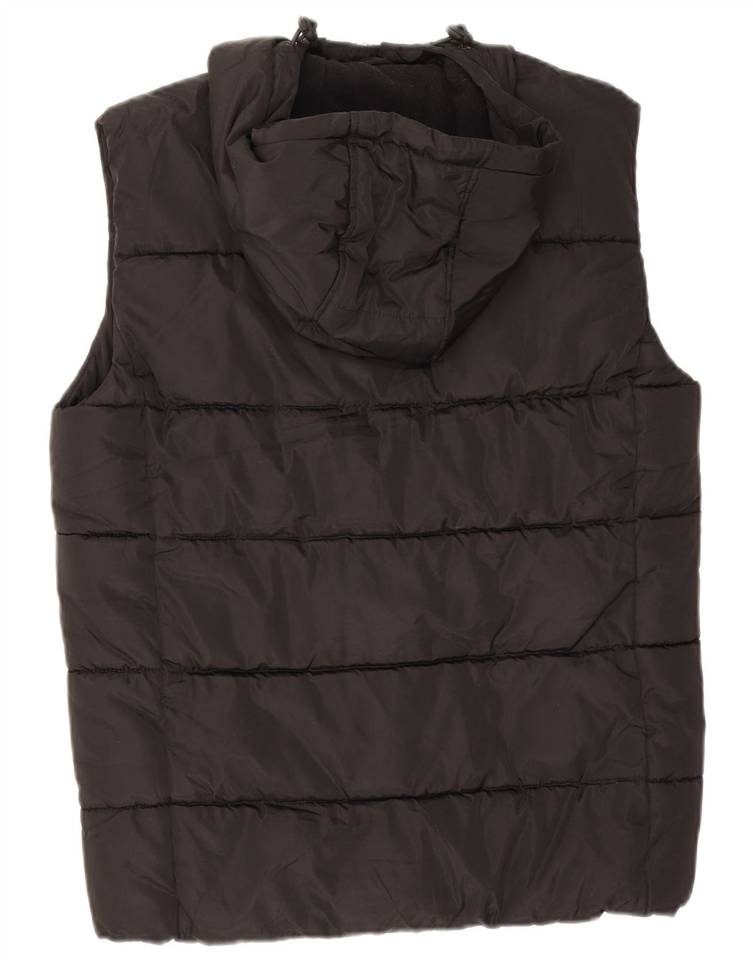 Superdry Herren-Weste mit Kapuze, gepolstert, UK 36, Größe S, Schwarz, Polyester
