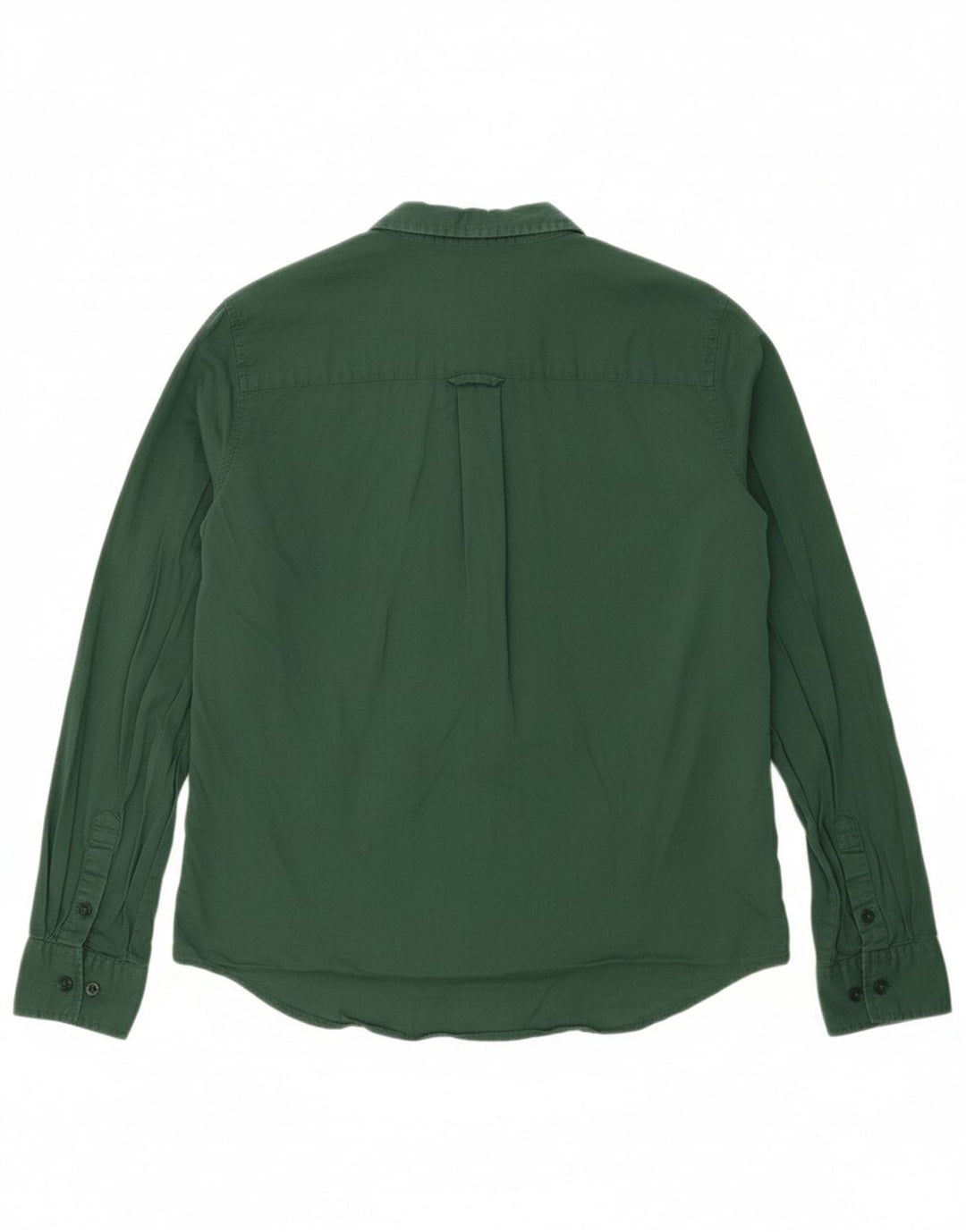 BENETTON Womens Shirt UK 10 Small Green Cotton
