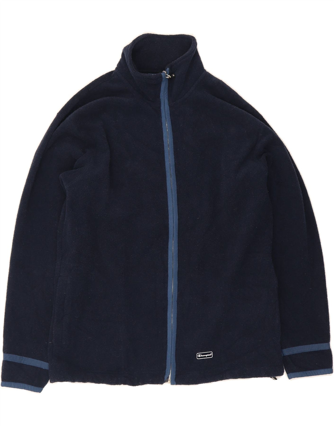 CHAMPION Mens Fleece Jacket UK 40 Large Navy Blue Polyester Vintage Champion and Second-Hand Champion from Messina Hembry 