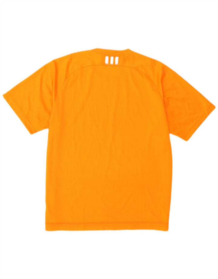 Adidas Herren Climalite T-Shirt Top Large Orange Polyester