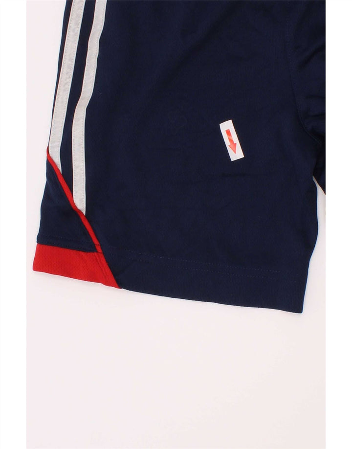 Adidas Sportshorts für Jungen, 5–6 Jahre, marineblaues Farbblock-Polyester