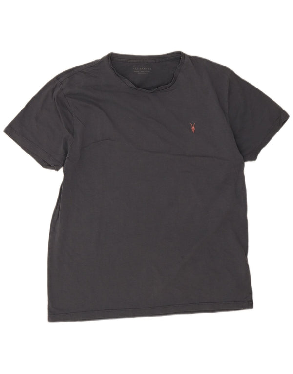 All Saints Herren-T-Shirt mit normaler Passform aus mittelgrauer Baumwolle