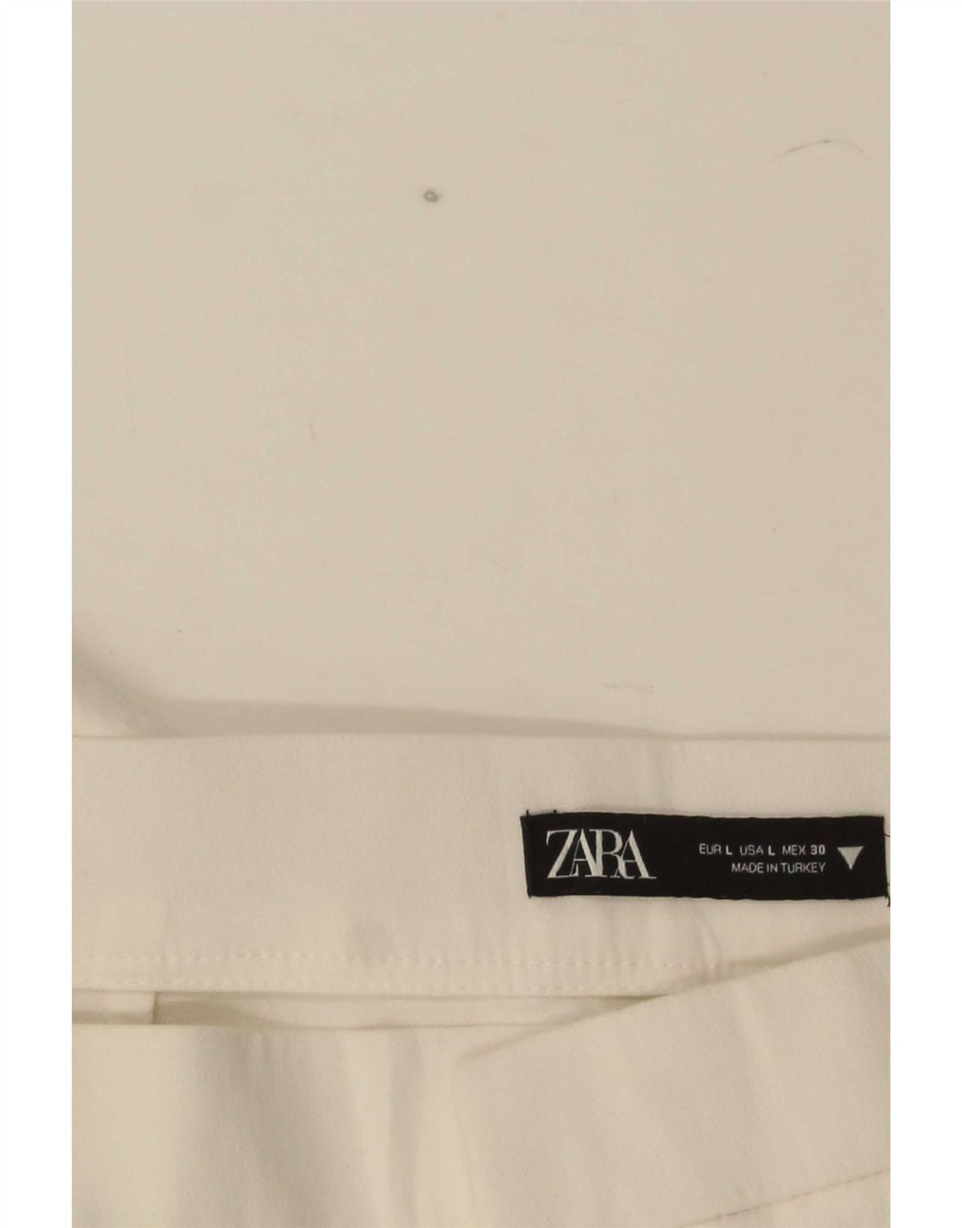 Gerade geschnittene Damenhose von Zara, Größe L, W30, L25, Weiß