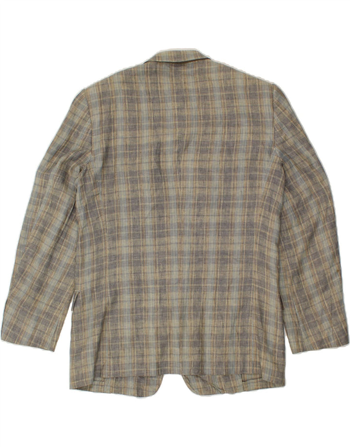 EMANUEL UNGARO Mens 2 Button Blazer Jacket UK 38 Medium Grey Check Vintage Emanuel Ungaro and Second-Hand Emanuel Ungaro from Messina Hembry 