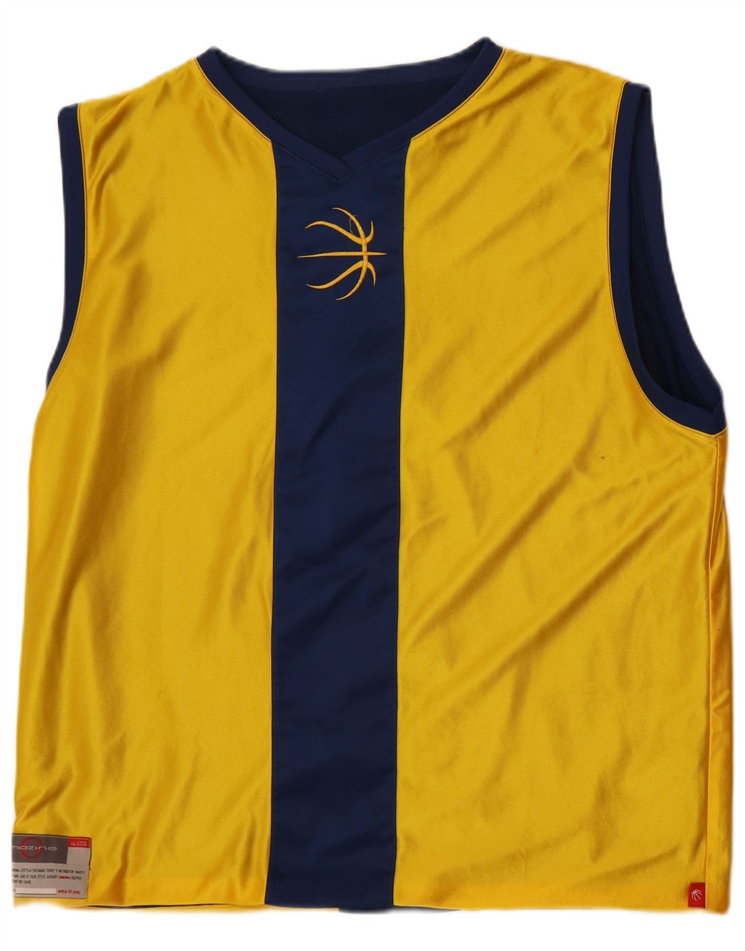Mazine Herren-Weste-Top XL, gelbes Colourblock-Polyester