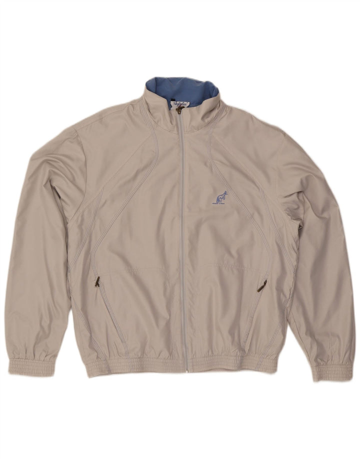 AUSTRALIAN L'ALPINA Herren-Trainingsanzugoberteil, IT-Größe 52, großes graues Polyester
