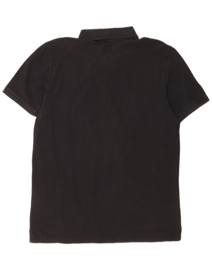 Mustang Herren-Poloshirt, groß, schwarze Baumwolle