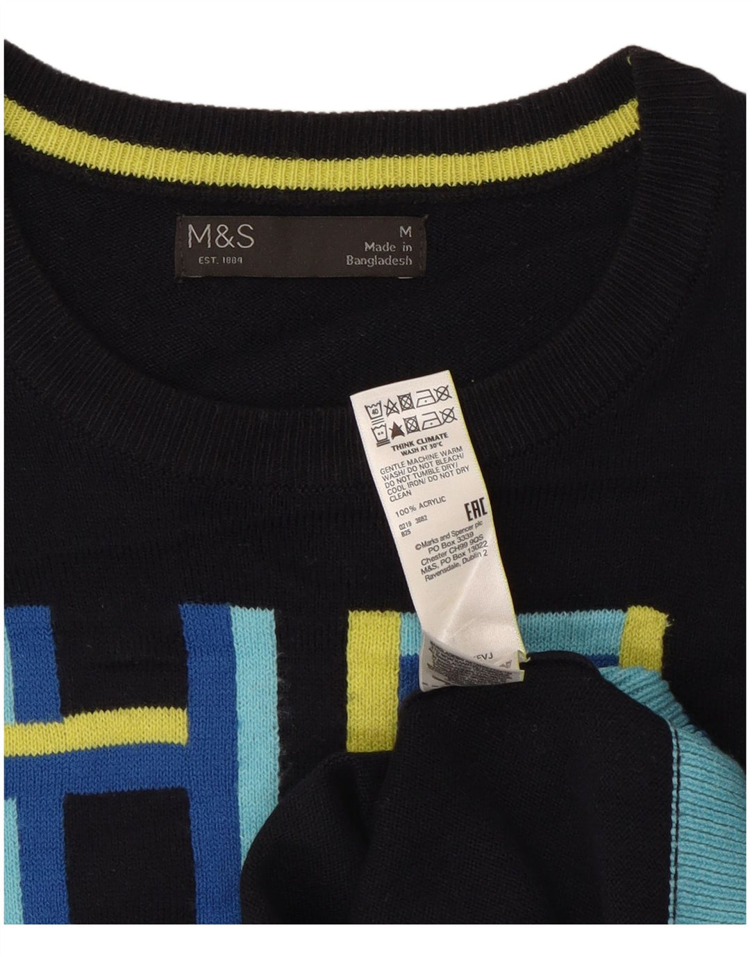 Marks & Spencer Damen-Pullover mit Rundhalsausschnitt, Gr. 14, mittleres Marineblau