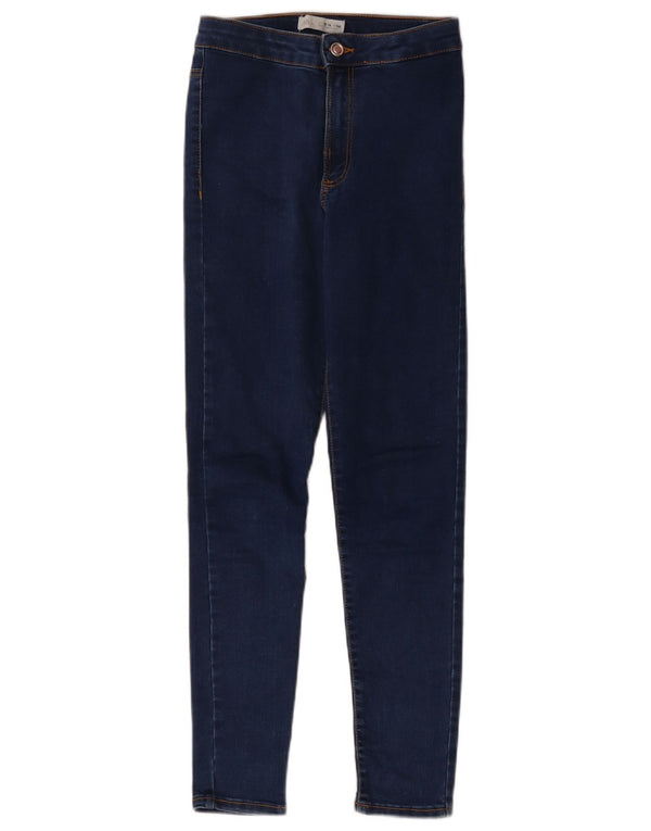 ZARA Mädchen-Jeans mit hoher Taille, Röhrenjeans, 13–14 Jahre, W24, L26, Blau
