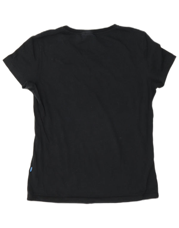 Adidas Damen Grafik T-Shirt Top UK 14 Medium Marineblau Baumwolle