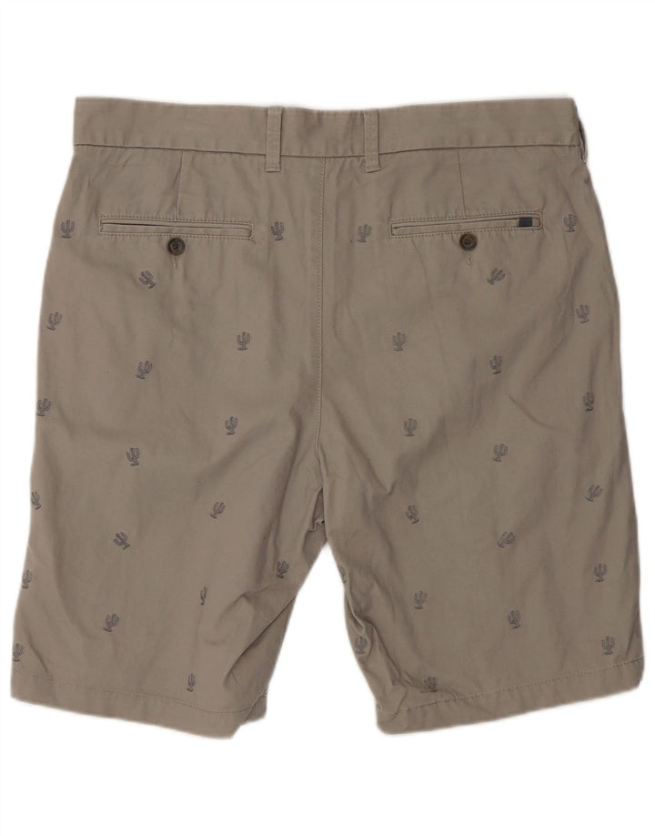 MARKS & SPENCER Herren-Chinoshorts W36, große grau gefleckte Baumwolle