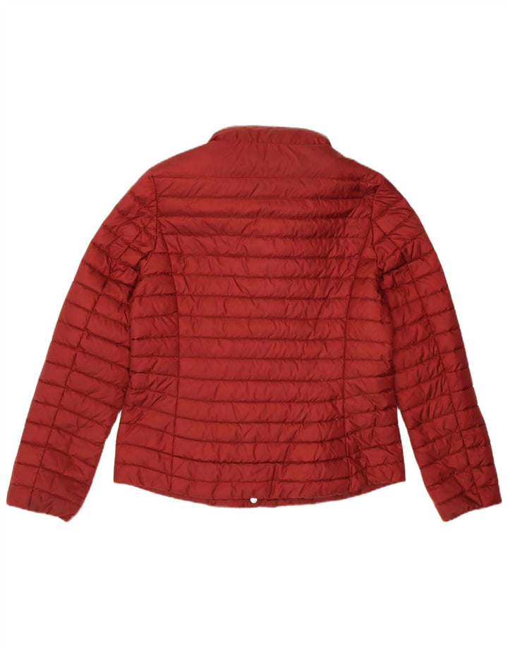 Gant Wattierte Damenjacke mit Kapuze, UK 14, mittleres Burgunderrot, Polyester