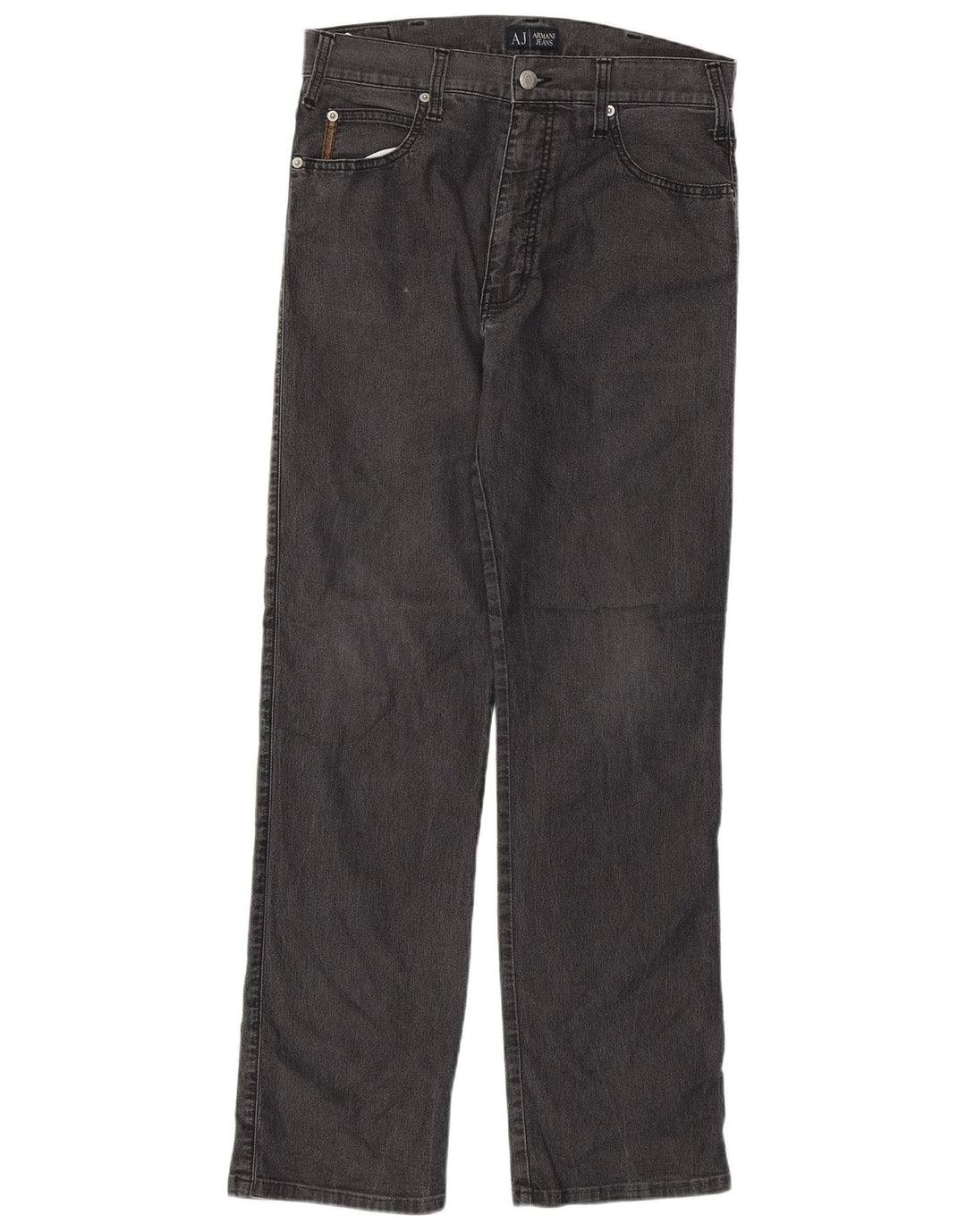 Armani Damen Straight Jeans W31 L30 Graue Baumwolle