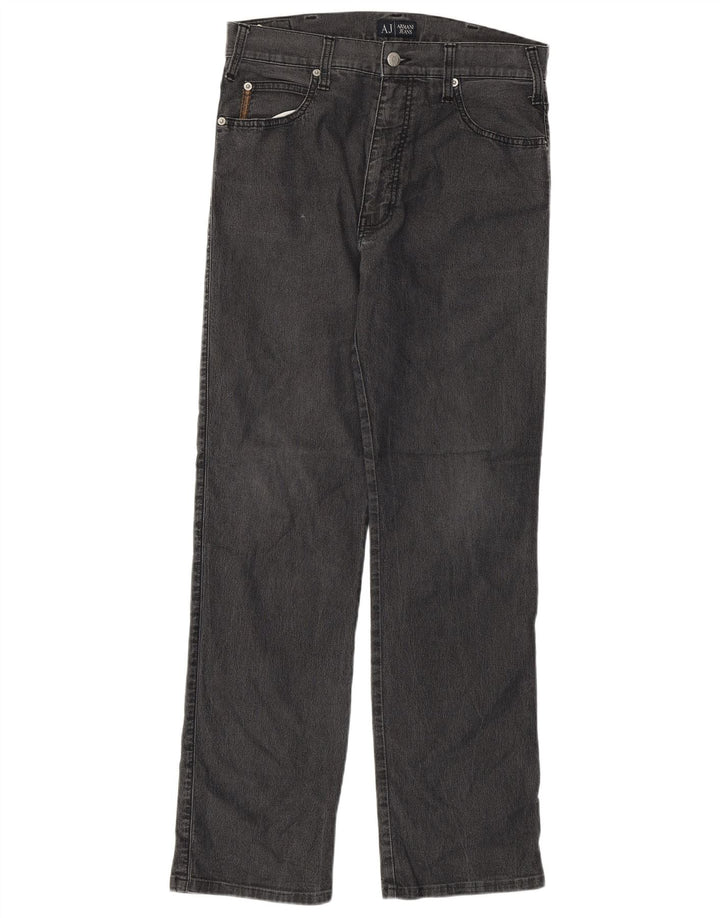 Armani Damen Straight Jeans W31 L30 Graue Baumwolle