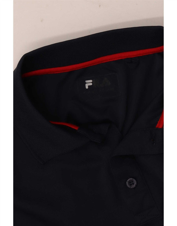 Fila Herren-Poloshirt, groß, marineblau gestreift