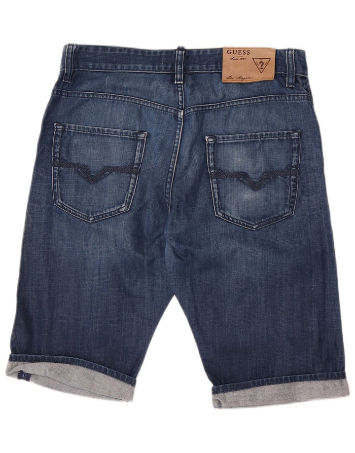 Guess Herren Jeansshorts W31 mittelblaue Baumwolle