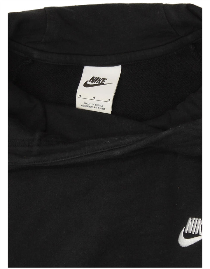 NIKE Damen Kapuzenpullover UK 14 Medium Schwarz