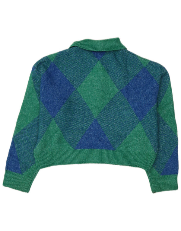 Zara Damen-Pullover, übergroß, Rollkragenpullover, Gr. 40, Größe L, Grün, Retro