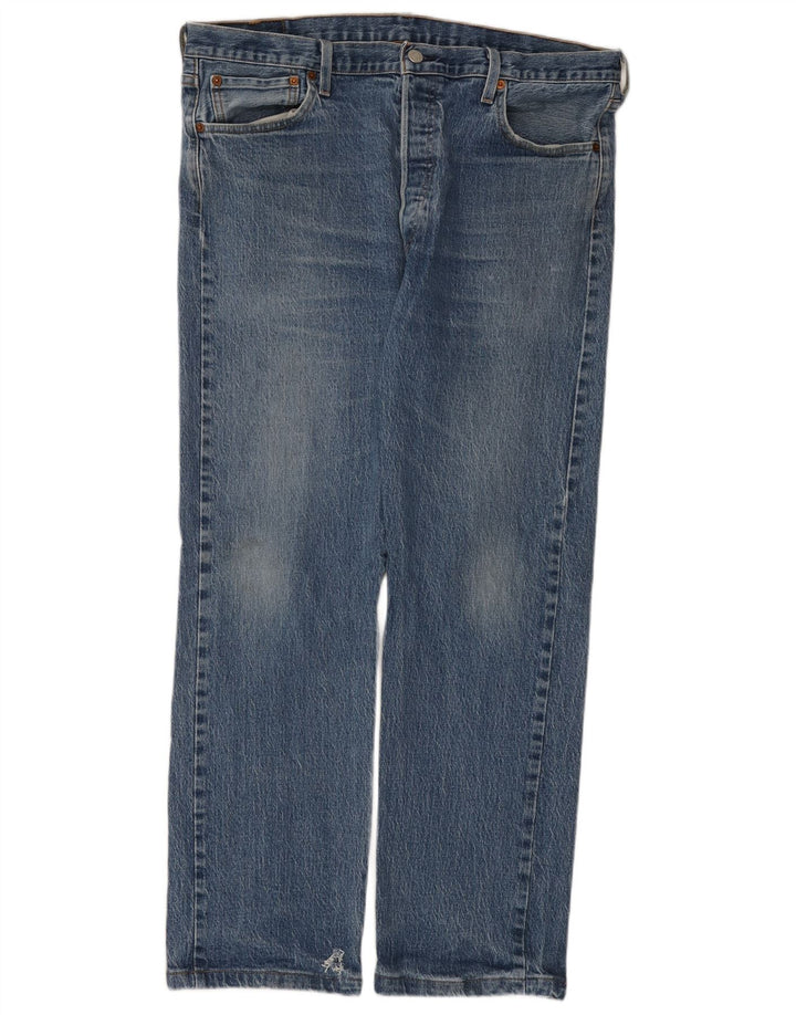 Levi's Herren 501 Straight Jeans W36 L30 Blaue Baumwolle