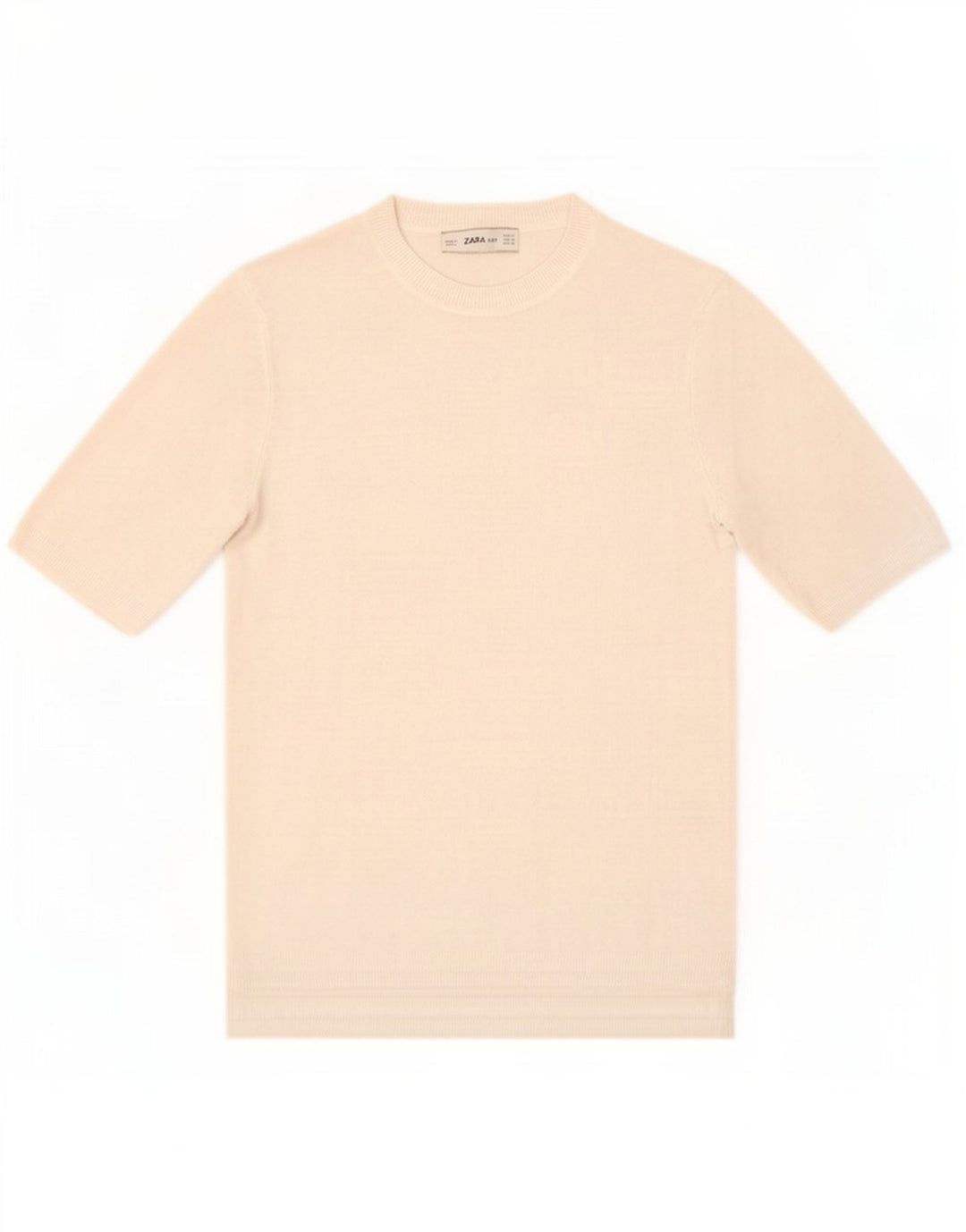 Zara Damen T-Shirt Top UK 12 Medium Weiß