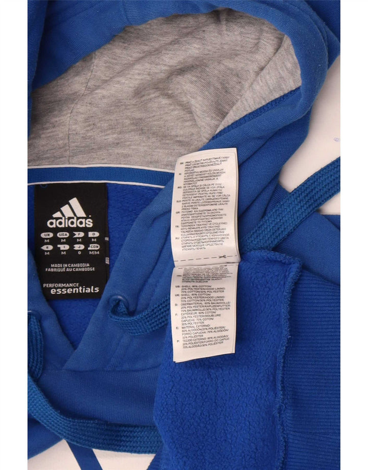 Adidas Herren Graphic Hoodie Pullover mittelblaue Baumwolle