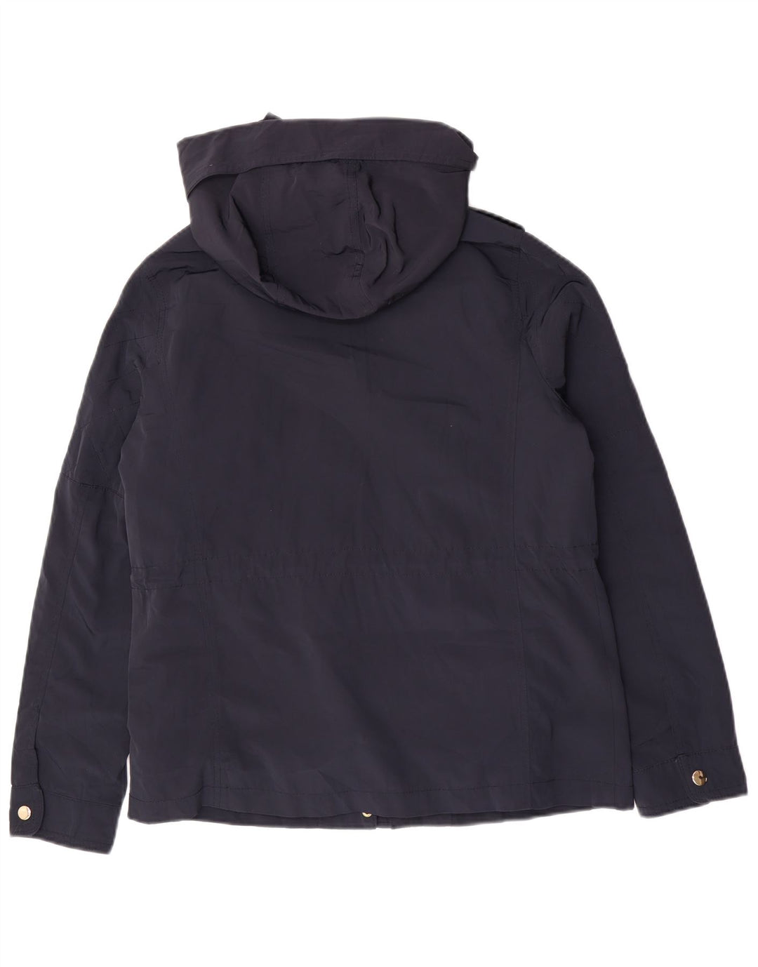 Zara Damen-Militär-Bomberjacke mit Kapuze, UK 14, mittelmarineblaues Polyester