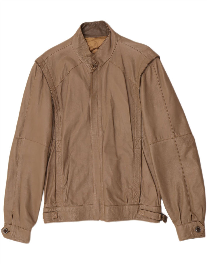 Vintage Herren Lederjacke IT 48 Mittelbraunes Leder