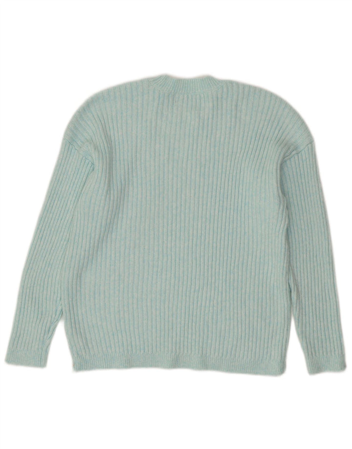 MARKS & SPENCER Damen-Pullover mit Rundhalsausschnitt, Gr. 16, Größe L, Blau, Polyester