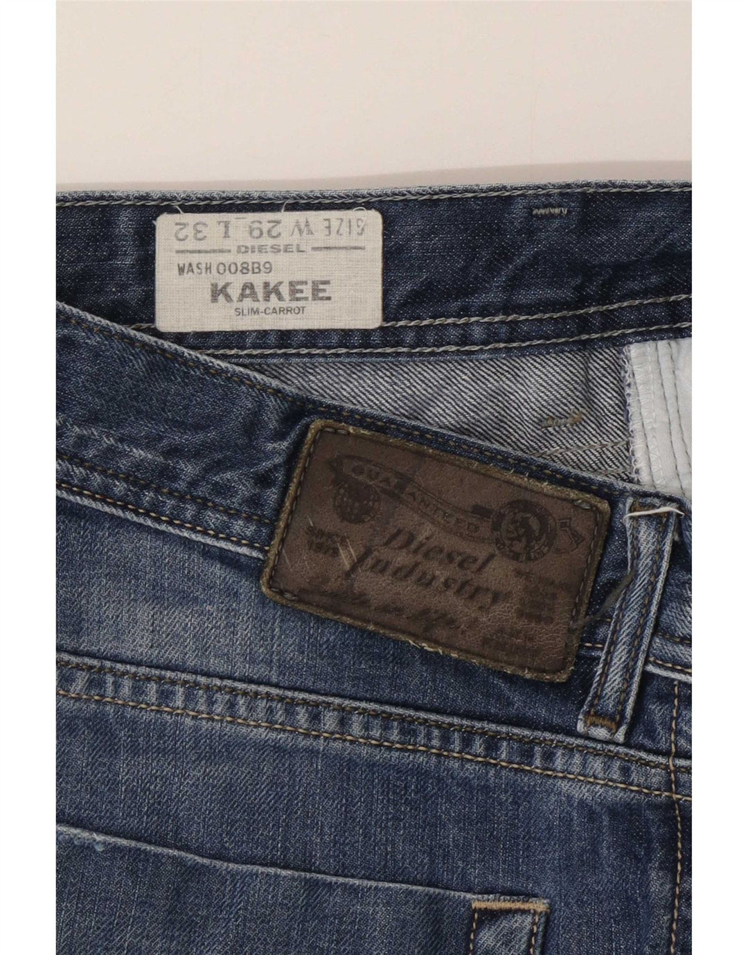 Diesel Damen Kakee Distressed Carrot Slim Jeans W29 L32 Blaue Baumwolle