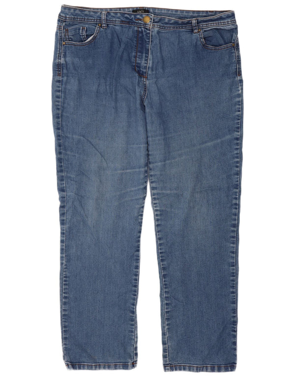 M&Co Damen Straight Jeans UK 18 XL W38 L29 Blau