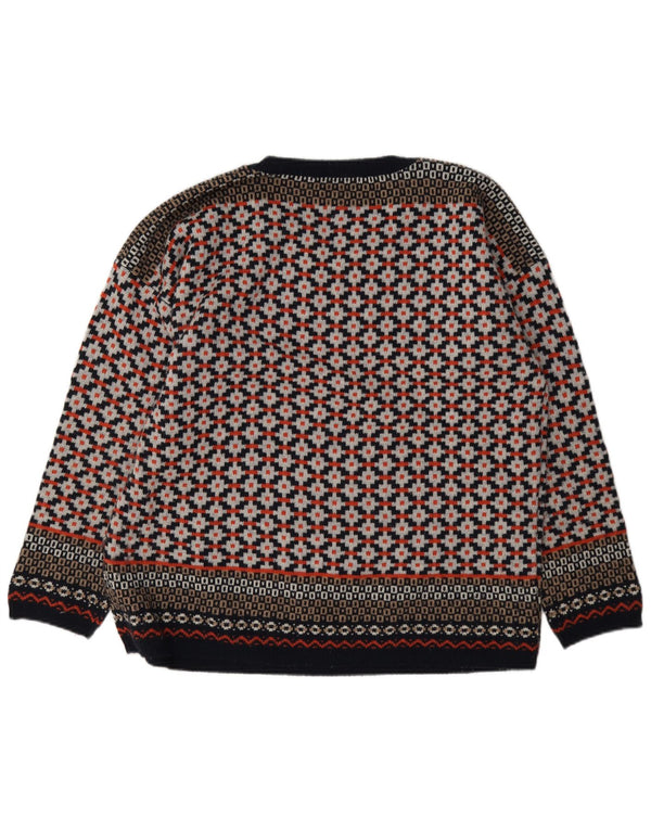 Marks & Spencer Damen-Pullover mit U-Boot-Ausschnitt, UK 20 2XL, rot, geometrisch
