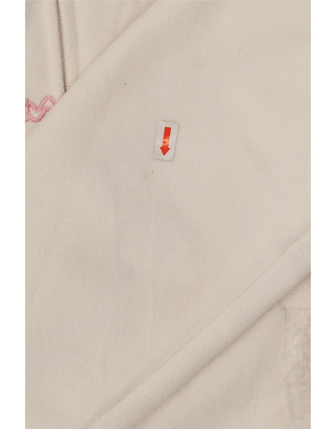 CHAMPION Girls Graphic Fleece Jacket 11-12 Years White Polyester