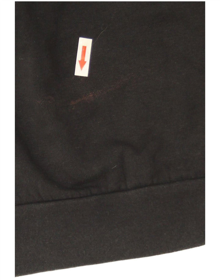 Adidas Damen Sweatshirt Pullover UK 12/14 Medium Schwarz Baumwolle