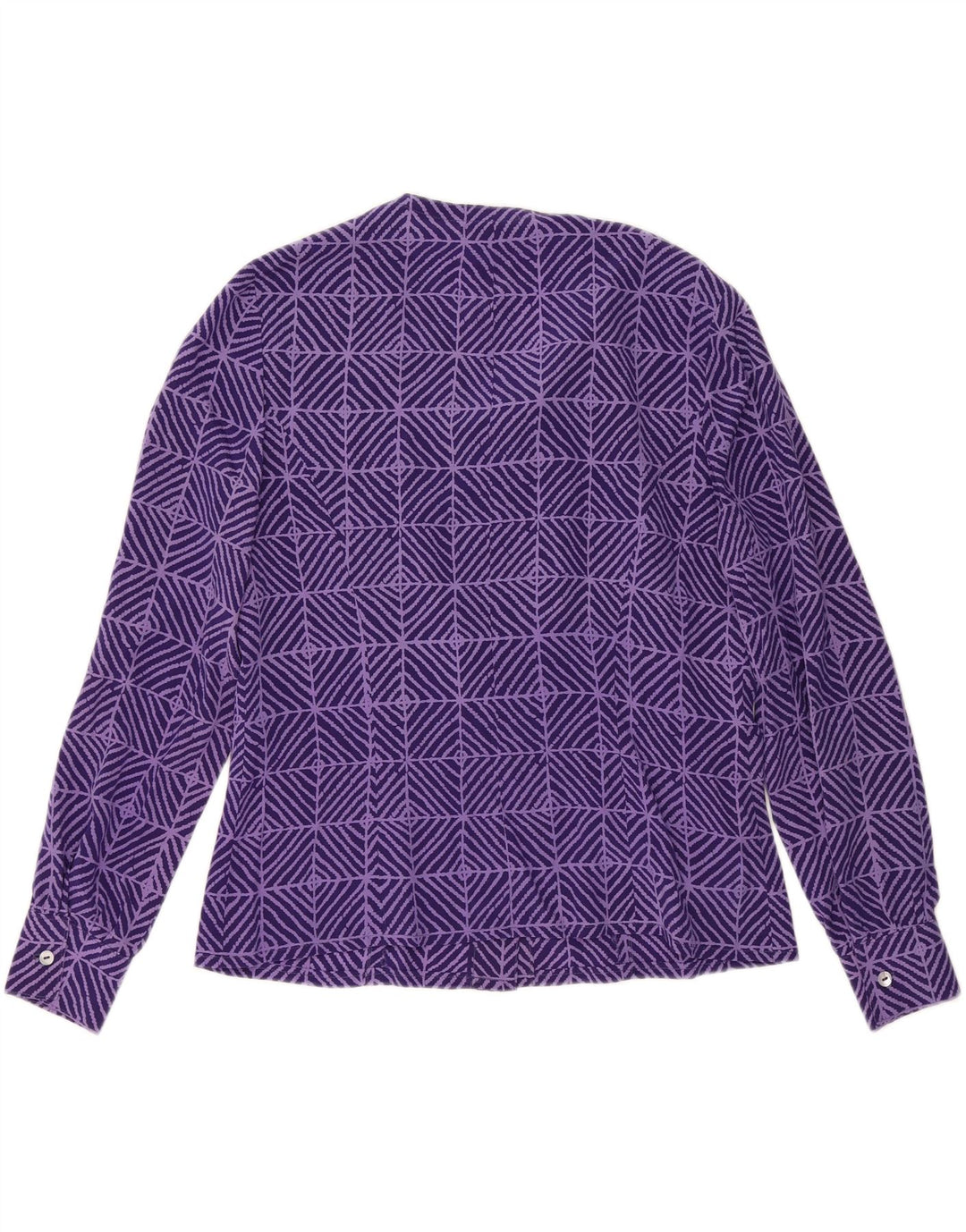 VINTAGE Womens Front Tie Shirt Blouse UK 16 Large Purple Check Vintage Vintage and Second-Hand Vintage from Messina Hembry 