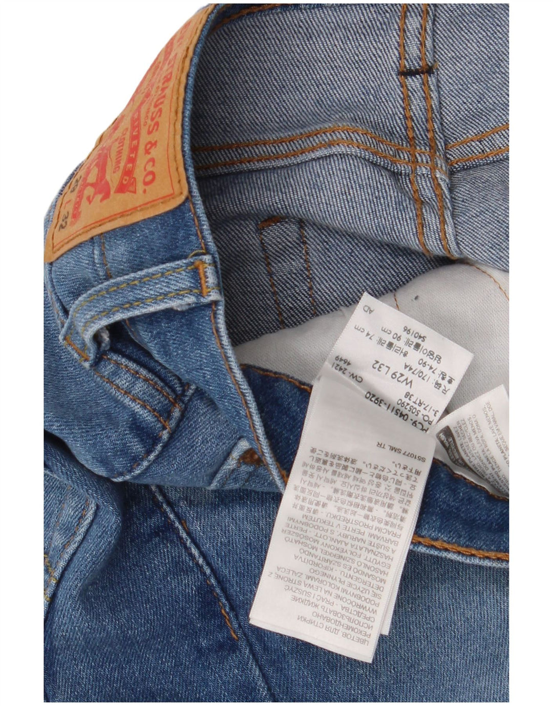 Levi's Herren 511 Slim Jeans W29 L32 Blaue Baumwolle