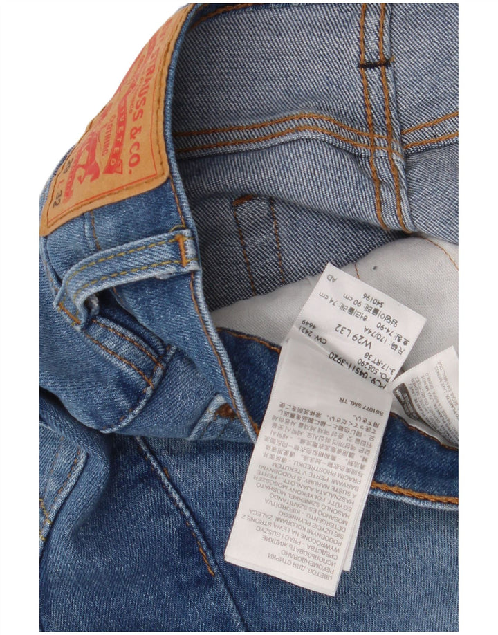 Levi's Herren 511 Slim Jeans W29 L32 Blaue Baumwolle