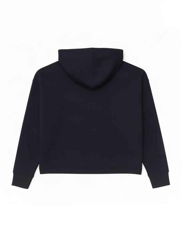 Tommy Hilfiger Damen Übergroßer Crop Hoodie Pullover UK 10 Small Marineblau