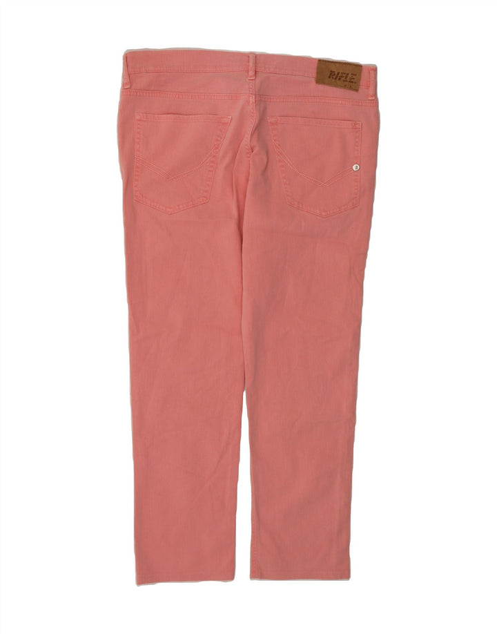 RIFLE Womens Regular Slim Jeans W36 L28 Pink Cotton Vintage Rifle and Second-Hand Rifle from Messina Hembry 