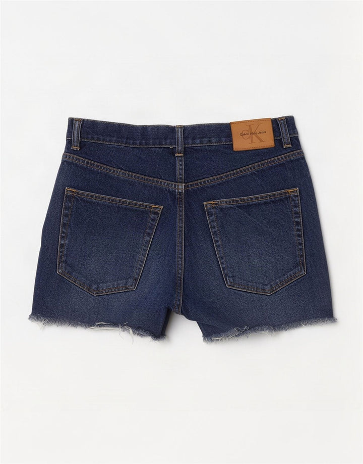 Calvin Klein Damen Jeansshorts W30 mittelblaue Baumwolle