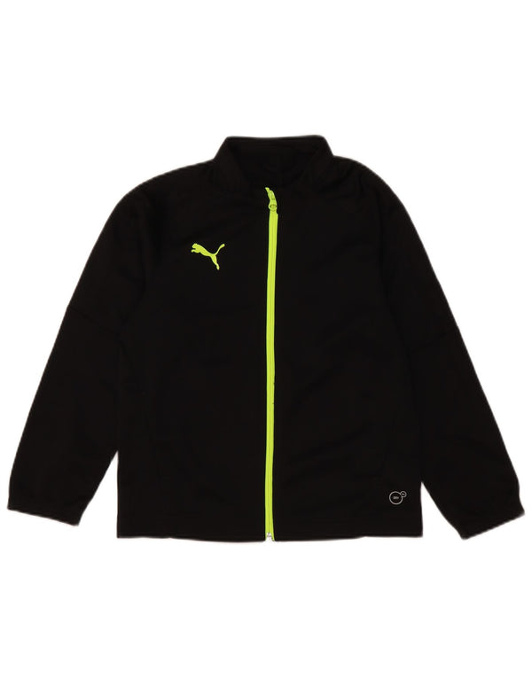 PUMA Boys Tracksuit Top Jacket 7-8 Years Black Polyester