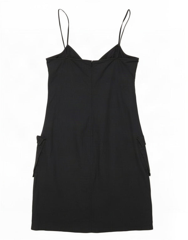 Calvin Klein Jeans Damen Slip Dress UK 18 XL Schwarz Leinen