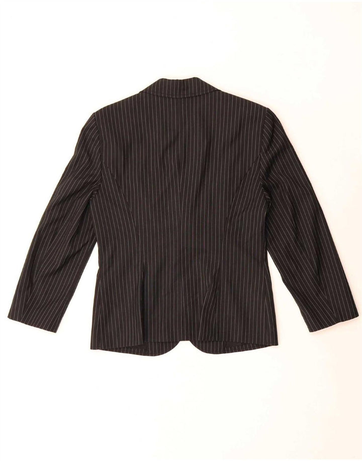 Esprit Damen-Anzug mit 2 Knöpfen, UK 12, Mittel W30 L30, Schwarz gestreift