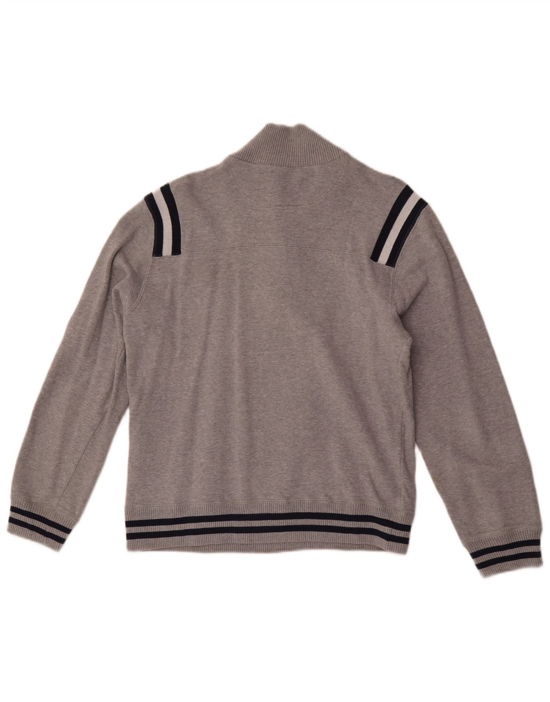 Champion Damen-Sweatshirt mit Reißverschluss am Hals, UK 12, Mittelgrau, Farbblock