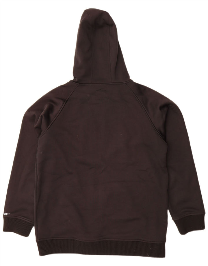 Kapuzenpullover mit Reißverschluss und Animal-Motiv für Jungen, 15–16 Jahre, schwarzes Polyester