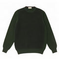Brooksfield Herren-Pullover mit Rundhalsausschnitt, IT 54, mittelgrüne geometrische Wolle