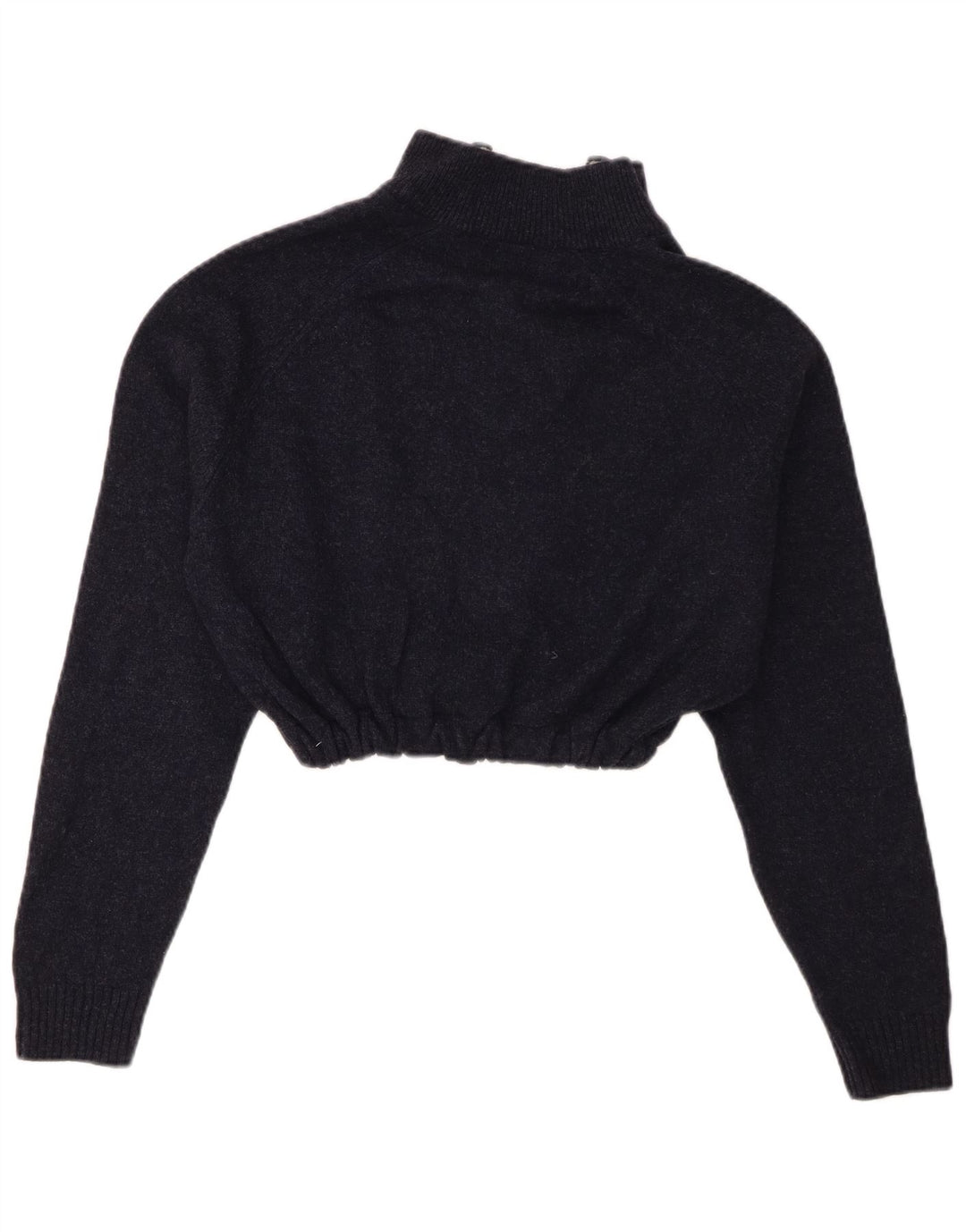 Marks & Spencer Damen-Pullover, bauchfrei, mit Reißverschluss, Gr. 14, mittleres Marineblau