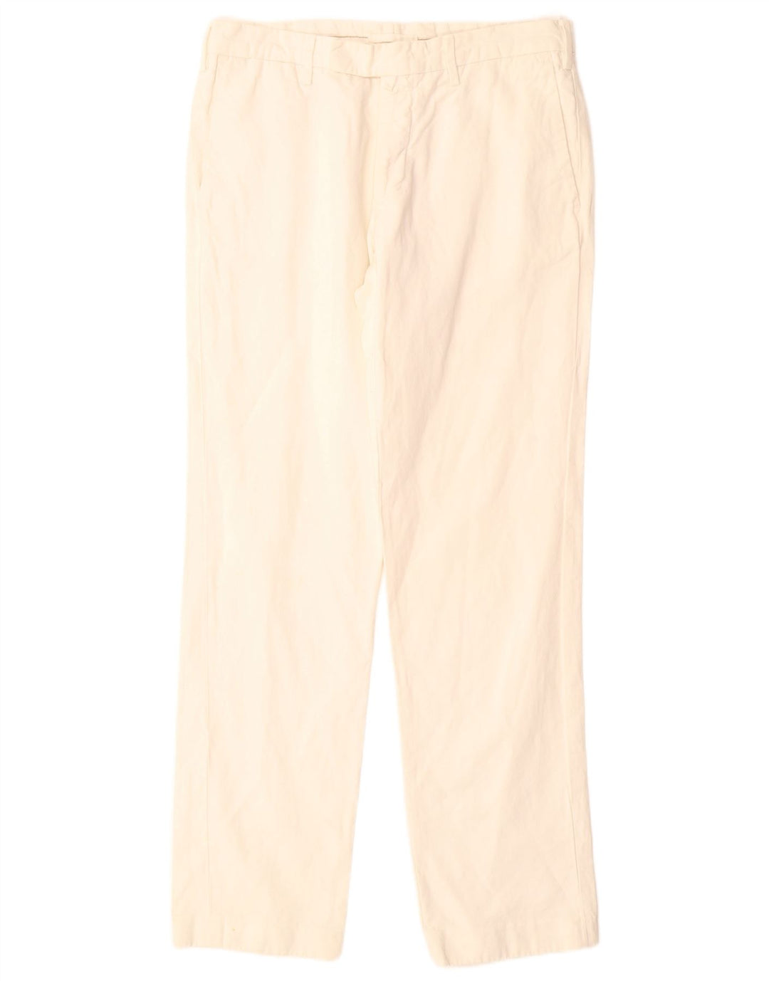 MASSIMO DUTTI Gerade Herren-Anzughose, EU 42, Größe L, W32, L32, gebrochenes Weiß