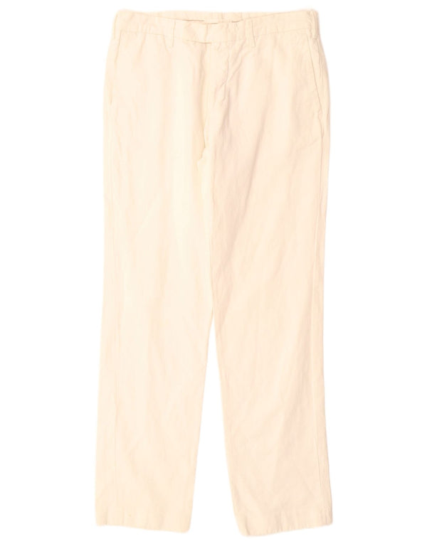 MASSIMO DUTTI Gerade Herren-Anzughose, EU 42, Größe L, W32, L32, gebrochenes Weiß