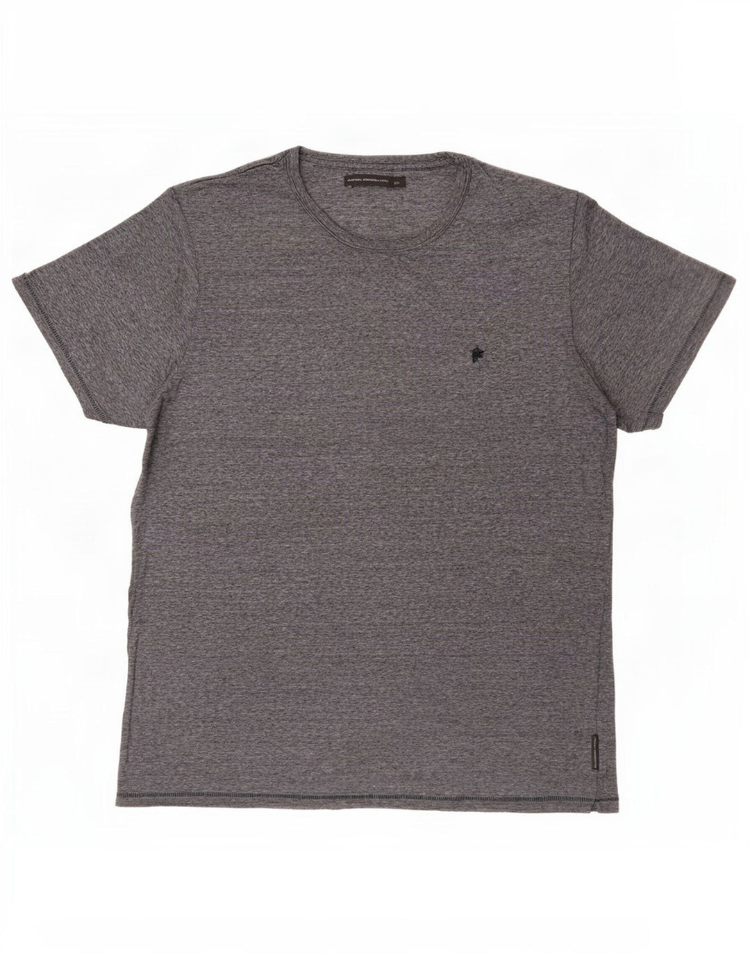 French Connection Herren-T-Shirt-Oberteil 2XL aus grauer Nadelstreifen-Baumwolle