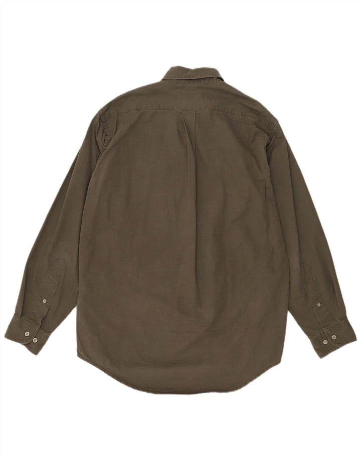 Marlboro Classics Herren-Hemd mit traditioneller Passform, mittlere Khaki-Baumwolle